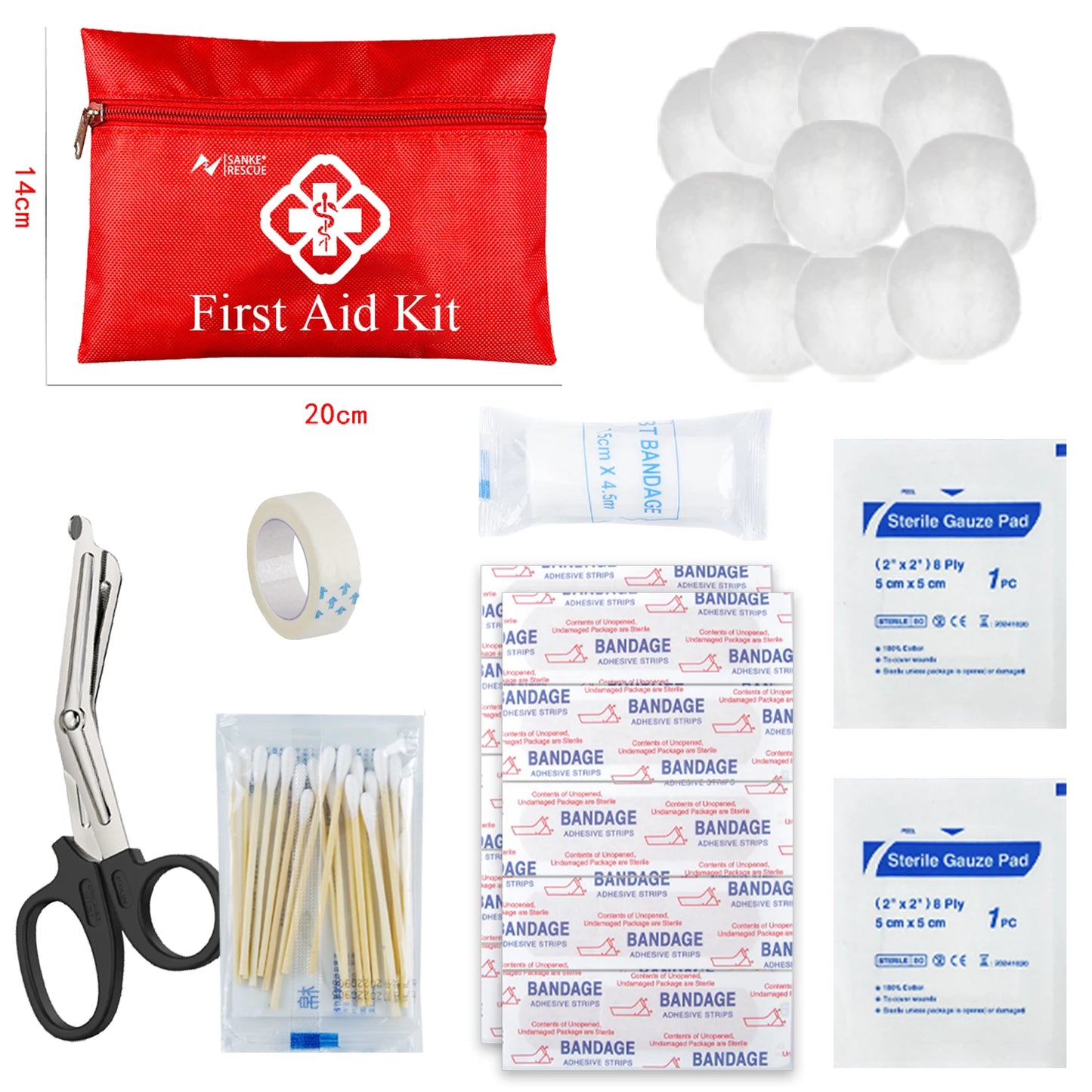 First Aid Kit 26-180 Piece All-Purpose Tactical Emergency Kit In The Car Military Acessories Survival Kits Camping Medical Bag