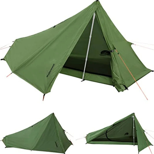 1 Person Trekking Pole Tent for Backpacking - Ultralight Backpacking Tent, Waterproof Hiking Tent for Camping, Lightweight Camp