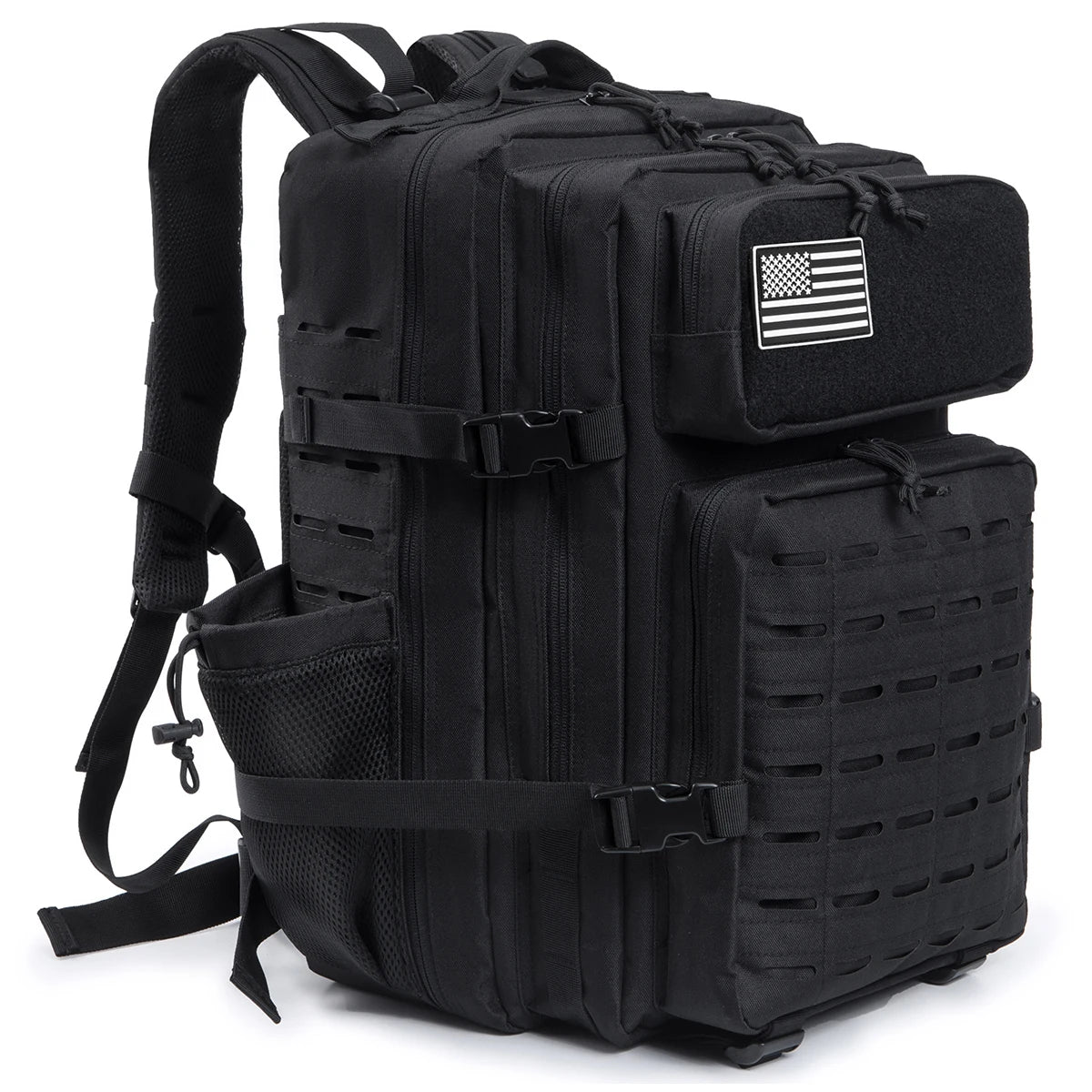 45L Men's and Women's Tactical Backpack Outdoor Camping Equipment Backpack Hiking Backpack Travel Backpack with Double Cup Holde