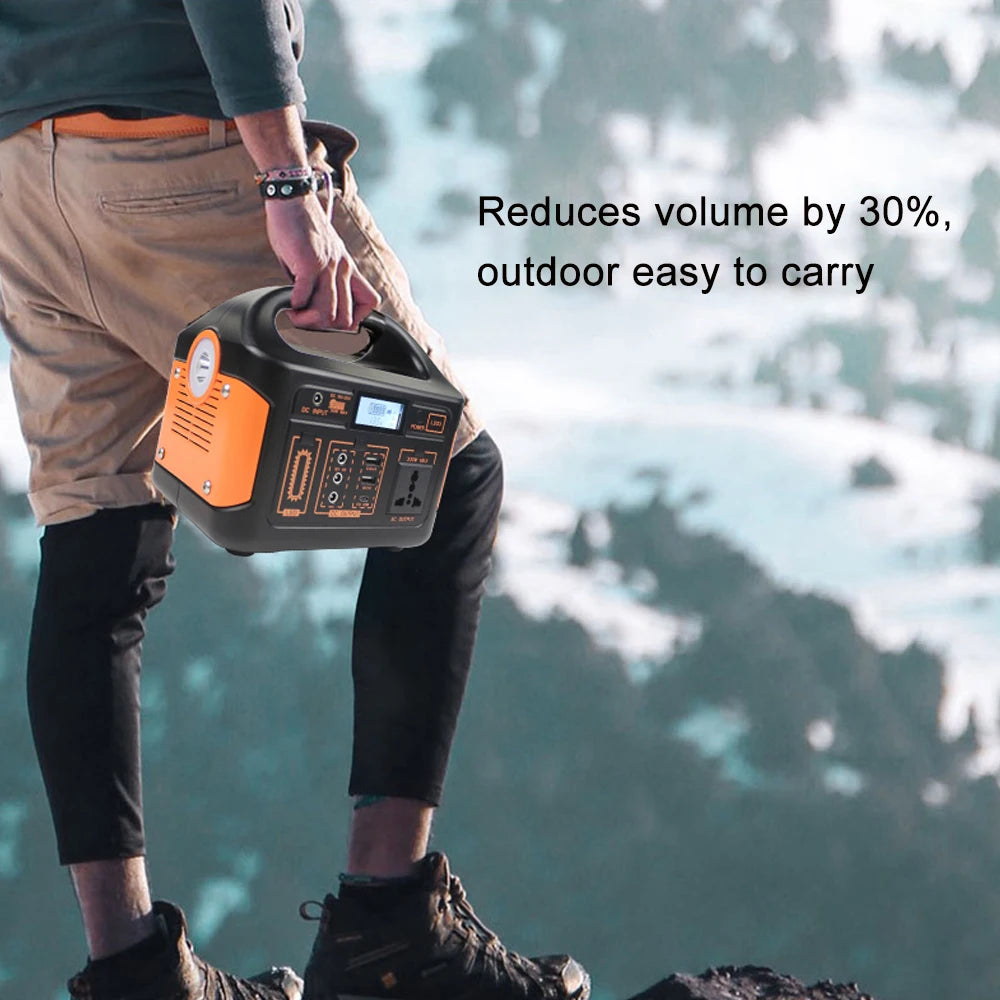 Fast Charging Power Bank Large Capacity Outdoor Mobile Power Supply LifePO4 Battery Charging Dual-Purpose Lithium Battery Household Portable Fishing Tool Outdoor Support UPS with LED Light