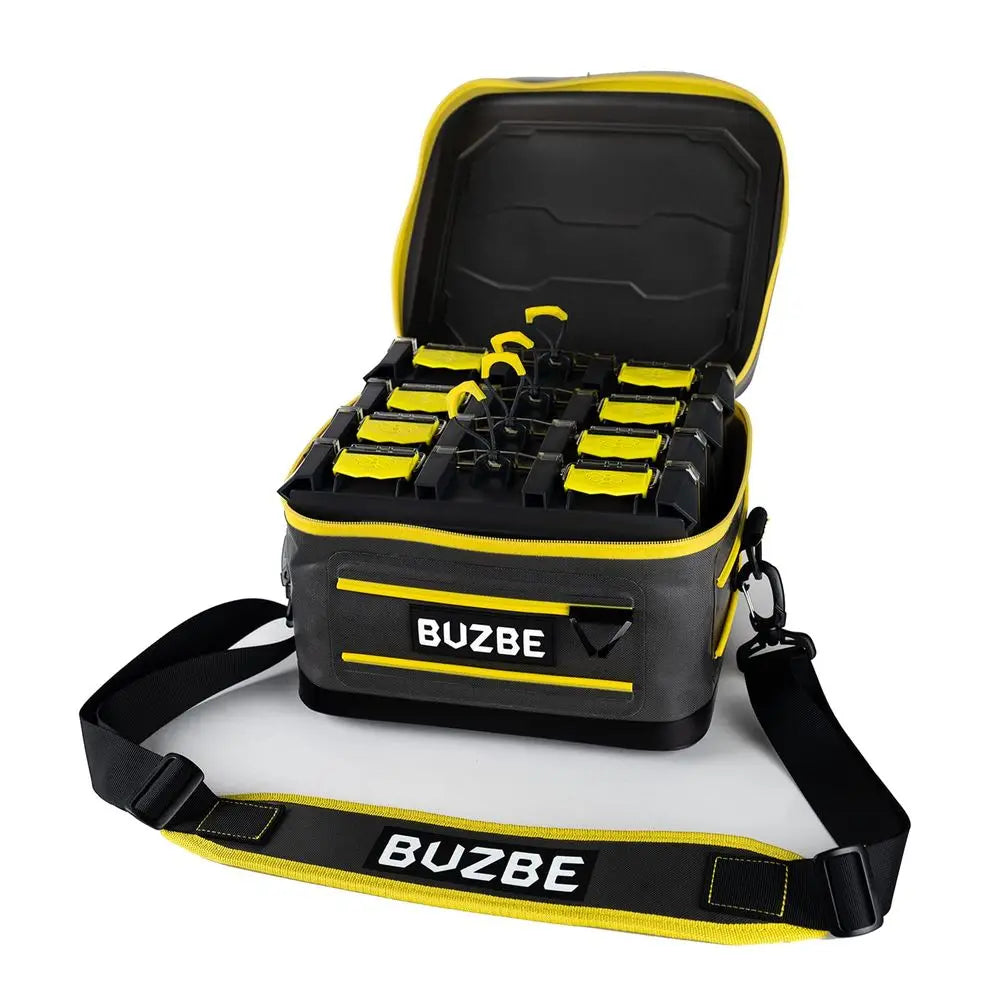 Swarm 15 Modular Dry Bag, Premium Waterproof, Customizable Fishing Bag, Compact, Saltwater Ready, Grey and Yellow