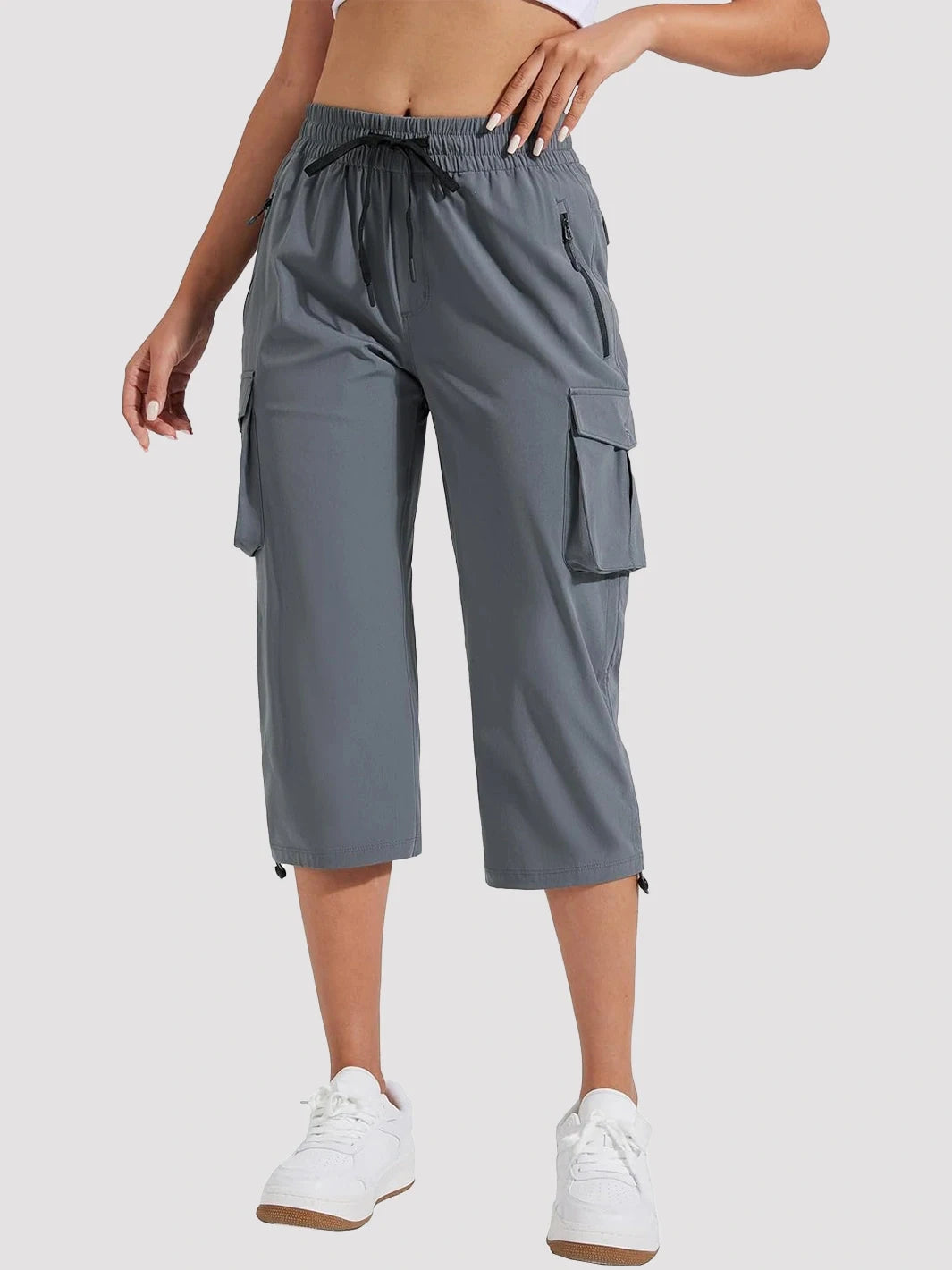 Pioneer Camp Women's Cargo Capri Hiking Pants Lightweight Quick Dry Outdoor Camping Stretch Summer Pants for Women Casual