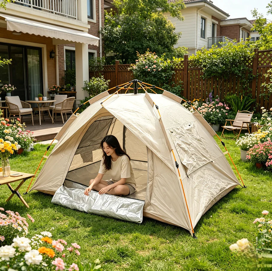 Instant Pop-Up Tent for Camping 2-3 Person Camping Tent Camping Tent with Mesh Deisgn Waterproof Portable With Rolled-up Windows Built-in Hook And Pocket Camping Fishing Hiking