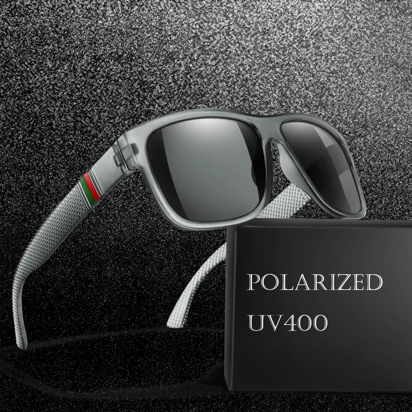 Classic Men Square Polarized Fishing Sunglasses Outdoor Driving Cycling Running Goggles Vintage Large Frame