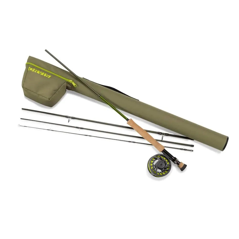 Encounter Fly Rod Outfit 4Pc Fishing Rod and Reel Combo with Smooth Performance, Complete with Reel, Line, Backing, amp Leader