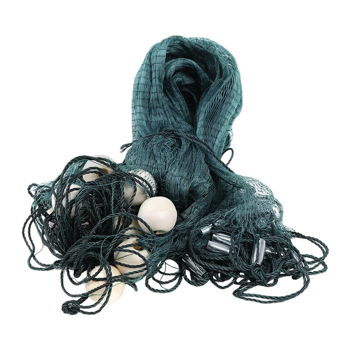 BYMAOCAR 6.5x33ft Gill Net Fishing Drag Net W/ 1.5in/15mm Mesh, 645.83ft² Catching Area for Sea, Lake& River Fishing