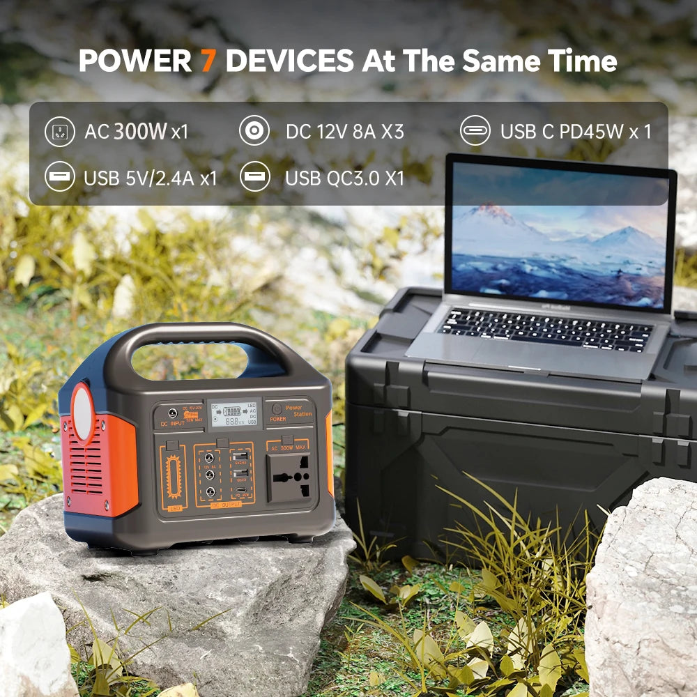Fast Charging Power Bank Large Capacity Outdoor Mobile Power Supply LifePO4 Battery Charging Dual-Purpose Lithium Battery Household Portable Fishing Tool Outdoor Support UPS with LED Light